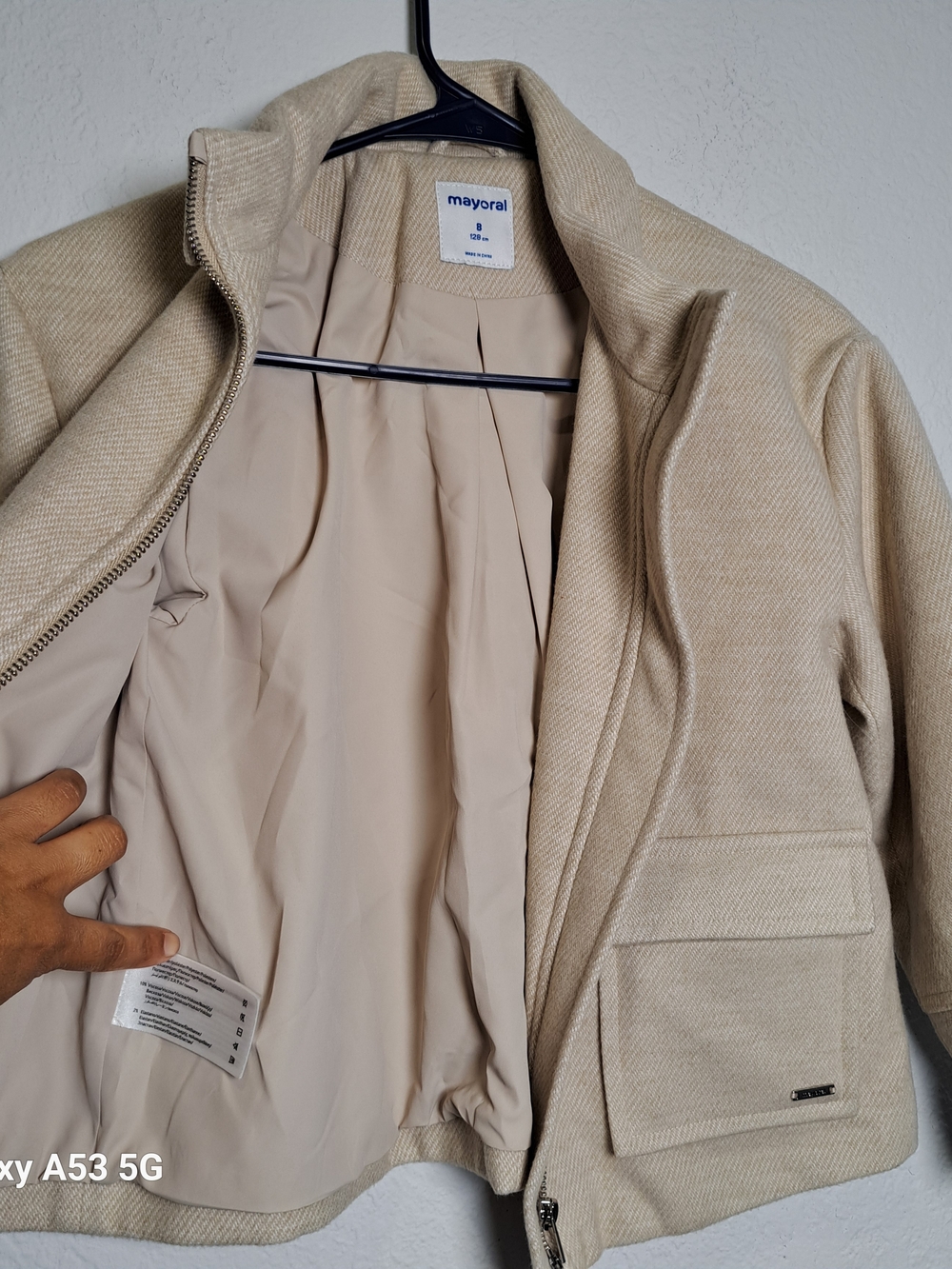 Mayoral Beige Kids Zip Jacket
